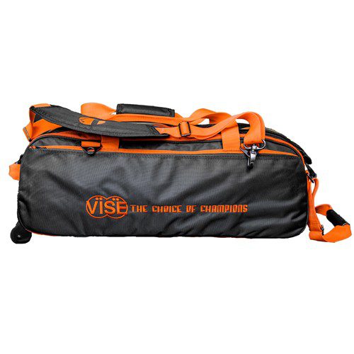 Vise 3 Ball Triple Tote Black Orange Bowling Bag | BowlersMart