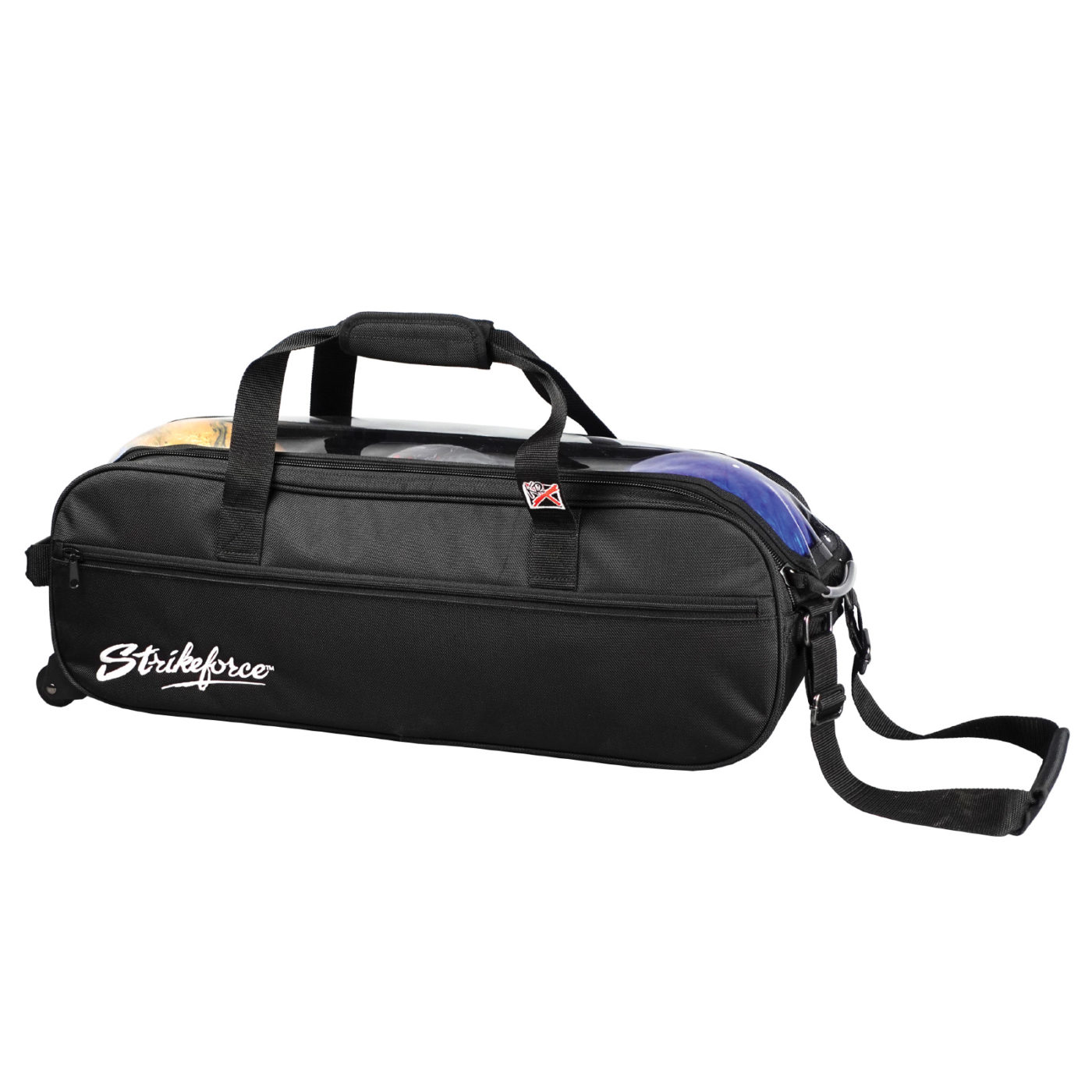 KR Eliminator 3 Ball Slim Triple Roller Black Bowling Bag