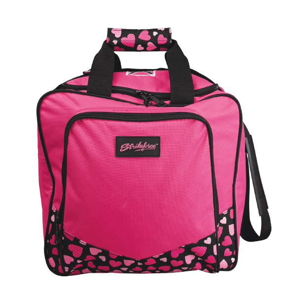 KR Krest 1 Ball Single Tote Hearts Bowling Bag