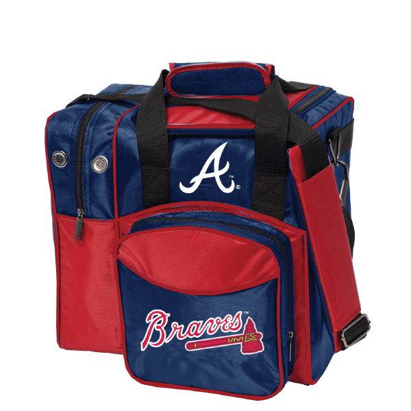 KR MLB Atlanta Braves 1 Ball Single Tote Bowling Bag + FREE