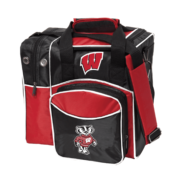 KR NCAA Wisconsin Badgers 1 Ball Single Tote Bowling Bag