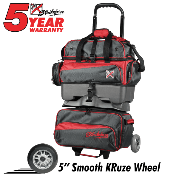 KR Strikeforce Hybrid X Four Ball Roller Bowilng Bag with Shoe Compartment  and Accessory Compartments also Holds 4-Bowling Balls