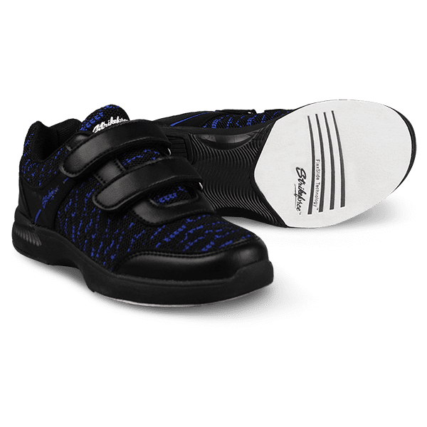 KR Youth Flyer Mesh Lite Velcro Black Royal Bowling Shoes - Image 3