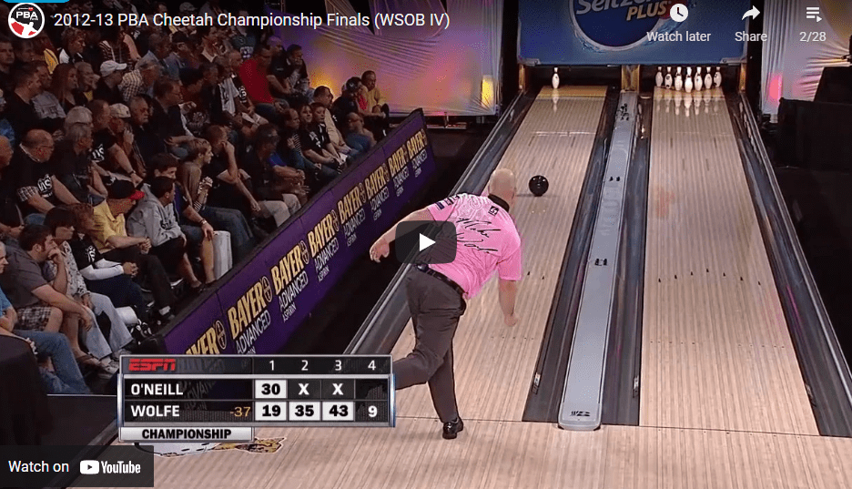 2012-13 PBA Cheetah Championship Finals (WSOB IV) With Wolfe, Roche,  Loschetter, And O'Neill - BowlersMart - The Most Trusted Name in Bowling