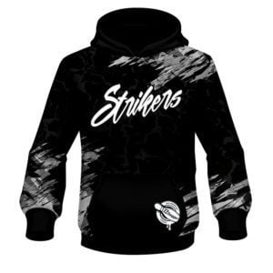 12Bagger Bowling Strikers Black Ripple Coolwick Dye-Sub Hoodie