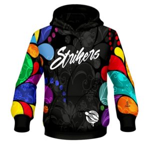 12Bagger Bowling Strikers Stained Glass Coolwick Dye-Sub Hoodie