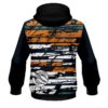 12Bagger Bowling Strikers Shattered Orange and Teal Coolwick Dye-Sub Hoodie - Image 2