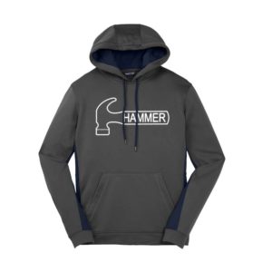 Hammer CoolWick Men's Grey Navy Fleece Colorblock Hoodie