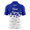 CoolWick Elite Blue Snowy Pixels Sash Zip Jersey - Image 2