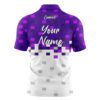 CoolWick Elite Purple Snowy Pixels Sash Zip Jersey - Image 2