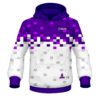 CoolWick Elite Purple Snowy Pixels Hoodie