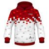 CoolWick Elite Red Snowy Pixels Hoodie