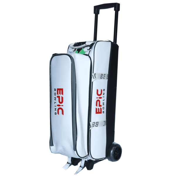 Image of Epic 3 Ball Flash Triple Tote Deluxe White With Pouch Bowling Bag