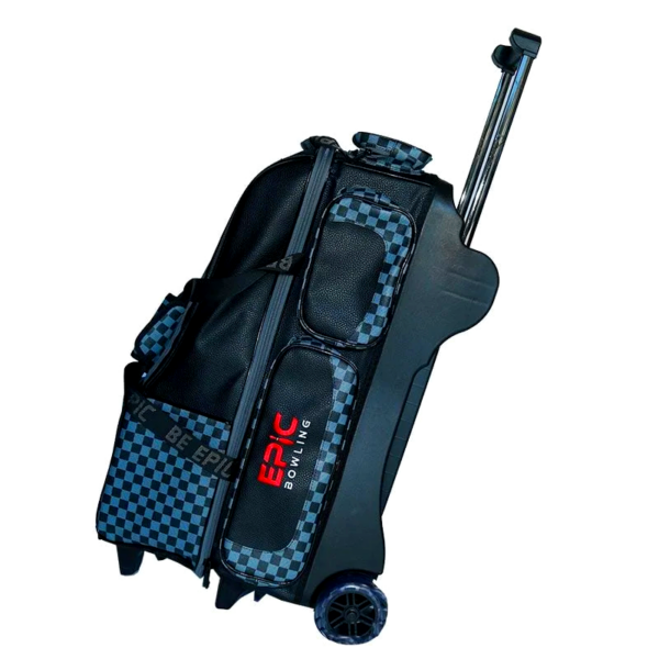 Epic 4 Ball Inline Superior Deluxe Black Slate Plaid Bowling Bag