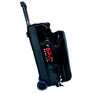 Epic 3 Ball Flash Triple Tote Deluxe Black With Removable Pouch Bowling Bag