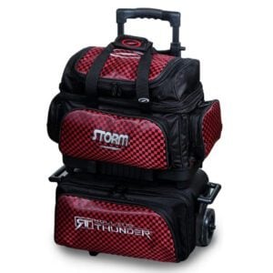 Storm 4 Ball Rolling Thunder Checkered Black Red Bowling Bag