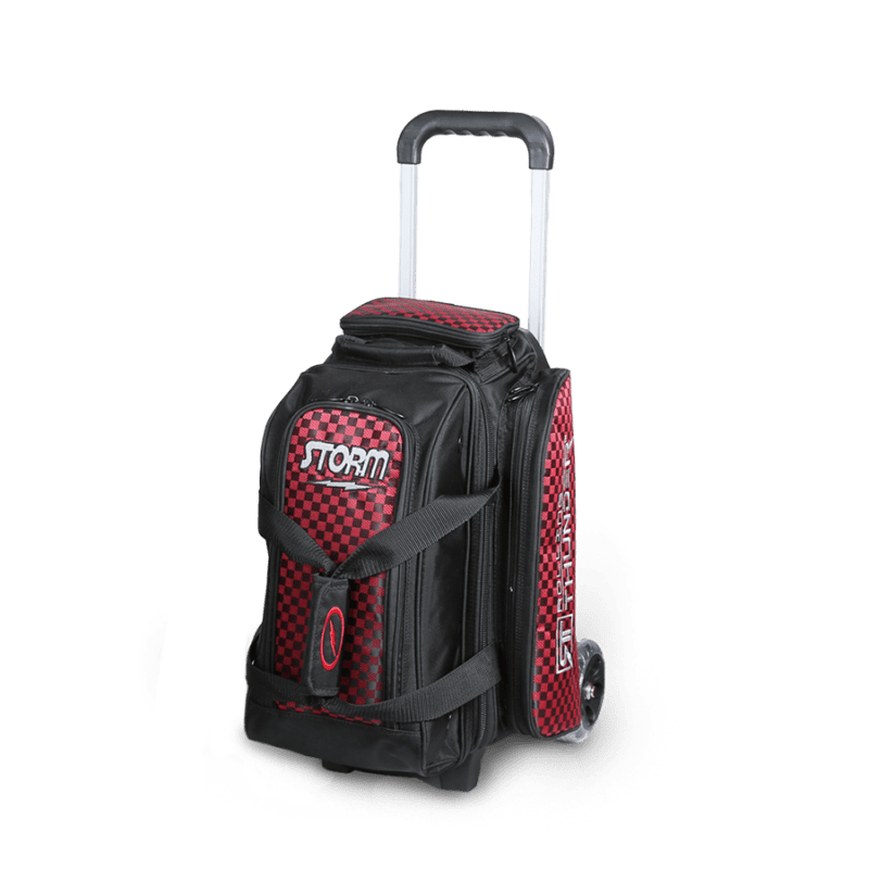 Storm 2 Ball Rolling Thunder Checkered Bowling Bag- Red