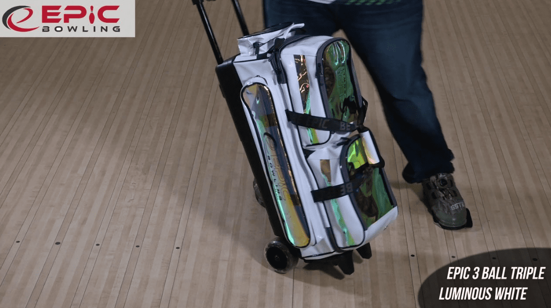 Epic 3 Ball Triple Superior Deluxe White Bowling Bag - Epic Bowling  Products