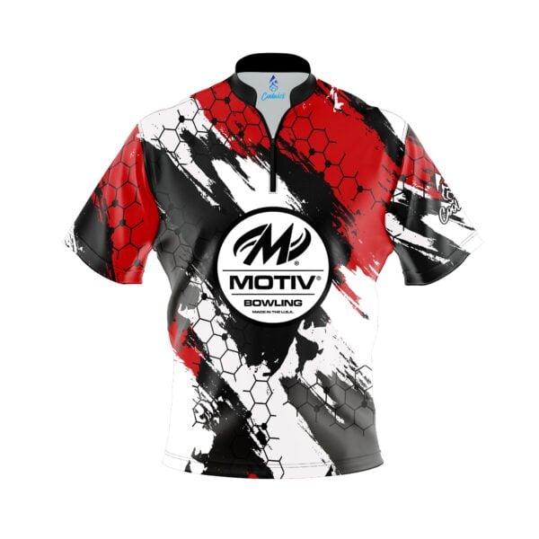 Motiv Red Hexagram Quick Ship CoolWick Bowling Jersey