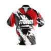 Storm Red Hexagram Quick Ship CoolWick Bowling Jersey