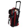 Genesis Carbon 3 Ball Triple Black Red Bowling Bag - Image 2