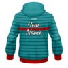CoolWick Elite Red Stripe Aqua Hoodie - Image 2