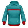 CoolWick Elite Red Stripe Aqua Hoodie