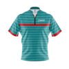 CoolWick Elite Red Stripe Aqua Sash Zip Jersey