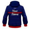 CoolWick Elite Red Stripe Navy Hoodie - Image 2