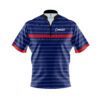 CoolWick Elite Red Stripe Navy Sash Zip Jersey
