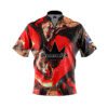 Brunswick Red Marble Melt Xpress Ship Rocket Bowling Jersey