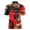 Storm Red Marble Melt Xpress Ship Rocket Bowling Jersey - Image 2