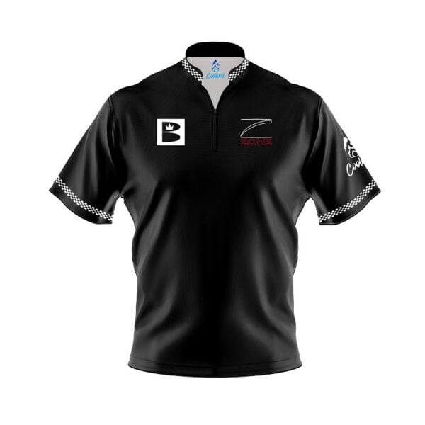 Brunswick Vintage Danger Zone Black Z90B Semi-Custom Coolwick Bowling Jersey