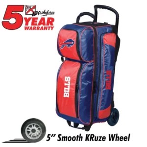 KR Buffalo Bills Premium 3 Ball Triple Roller NFL Bowling Bag