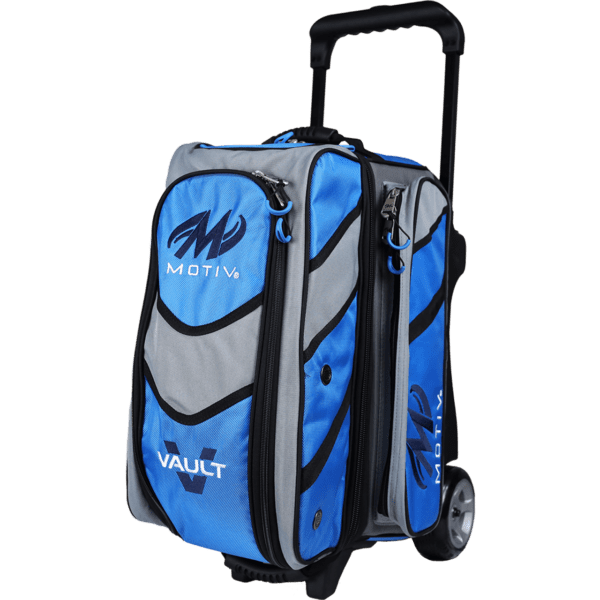 Motiv Vault 2 Ball Double Roller Cobalt Blue Bowling Bag + FREE