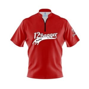 12Bagger Plain Red Fast Track CoolWick Bowling Jersey