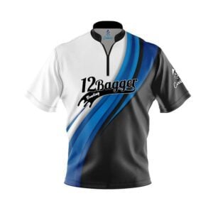 12Bagger Blue Flutter Fast Track CoolWick Bowling Jersey