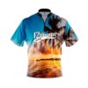 12Bagger Sunset Palm Trees Fast Track CoolWick Bowling Jersey