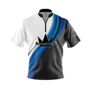 Brunswick Blue Flutter Fast Track CoolWick Bowling Jersey