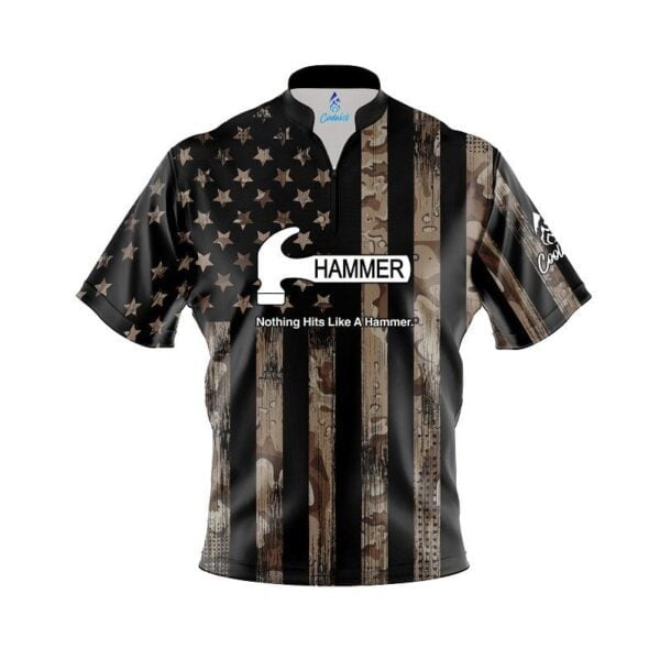 Hammer Desert Camo Flag Fast Track CoolWick Bowling Jersey