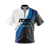 Storm Blue Flutter Fast Track CoolWick Bowling Jersey