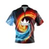 Brunswick Fire and Ice Vortex Fast Track CoolWick Bowling Jersey