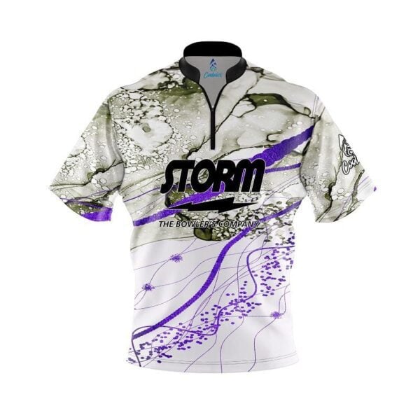 Storm Purple Granite Fast Track CoolWick Bowling Jersey