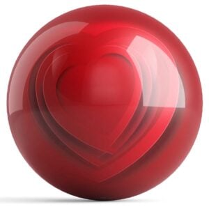 OTB Love Hearts Bowling Ball by Valentina Georgieva