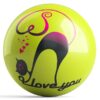 OTB I Love You Bowling Ball by Valentina Georgieva
