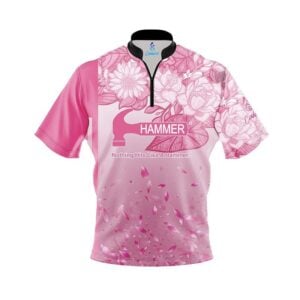 Hammer Breast Cancer Petal Pink Fast Track CoolWick Bowling Jersey