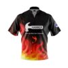Hammer Flaming Fire Rocket Bowling Jersey