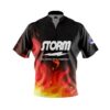 Storm Flaming Fire Rocket Bowling Jersey