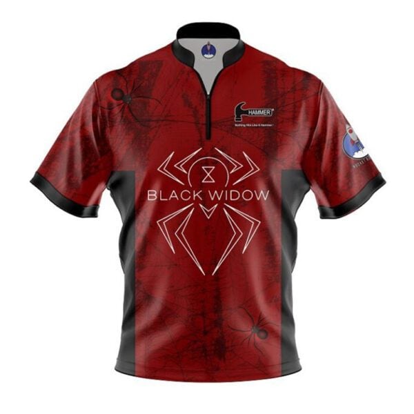 Hammer Black Widow Red Grunge Xpress Ship Rocket Bowling Jersey