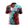Hammer Bloody Teal Quick Ship CoolWick Sash Zip Bowling Jersey - Image 2